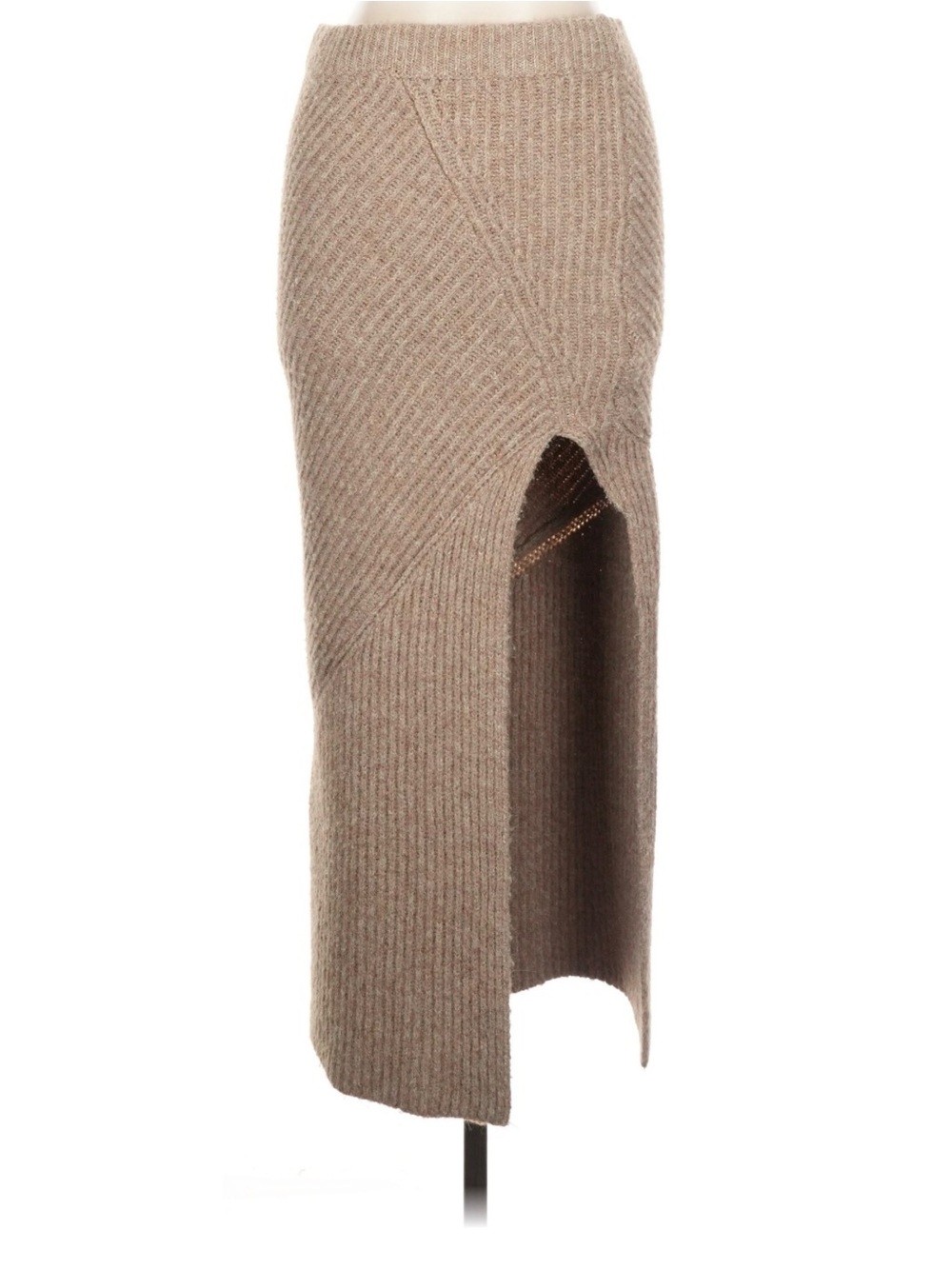 NICHOLAS Knit Midi Skirt in Taupe - Size Small EUC